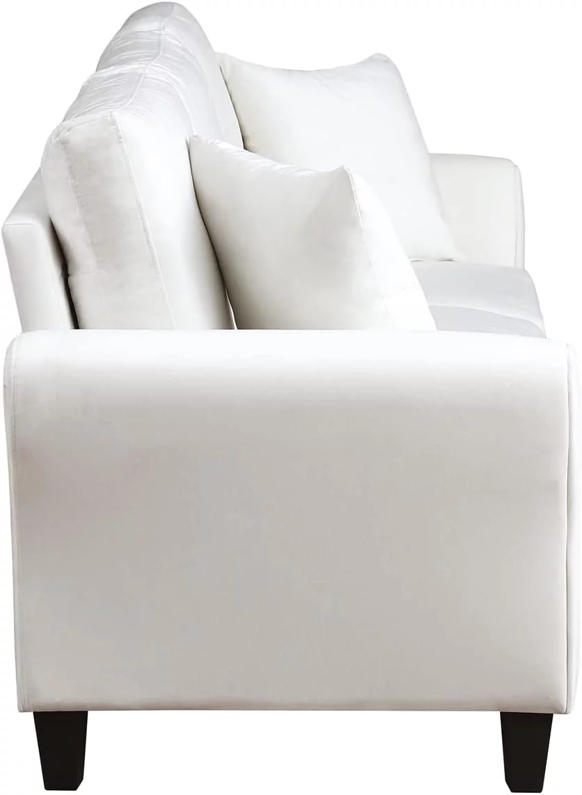 SZLIZCCC Cream Velvet Sofa Three Seater Couch??78 inches Long Sofas,Soft Sitting Sofa??Couches for Living Room, Apartment, Bedroom - Image 3