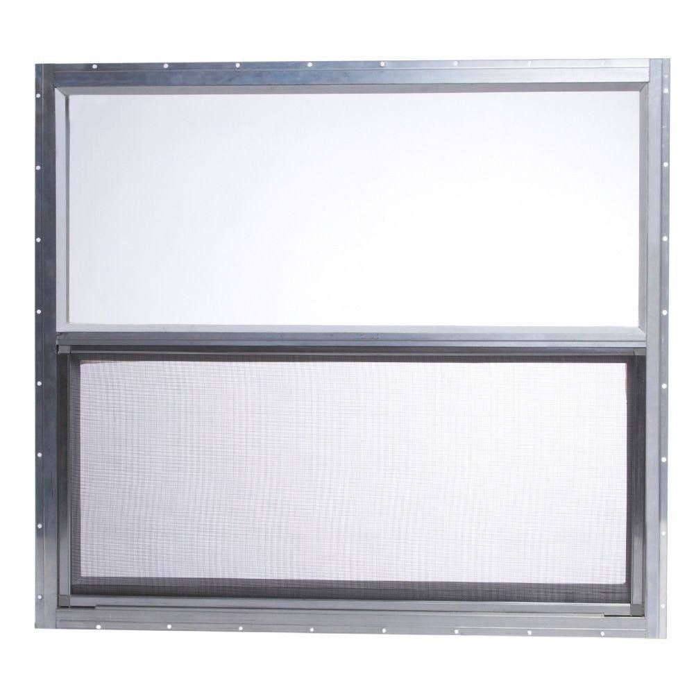 TAFCO Windows 30 in. x 27 in. Mobile Home Single Hung Aluminum Window – Silver