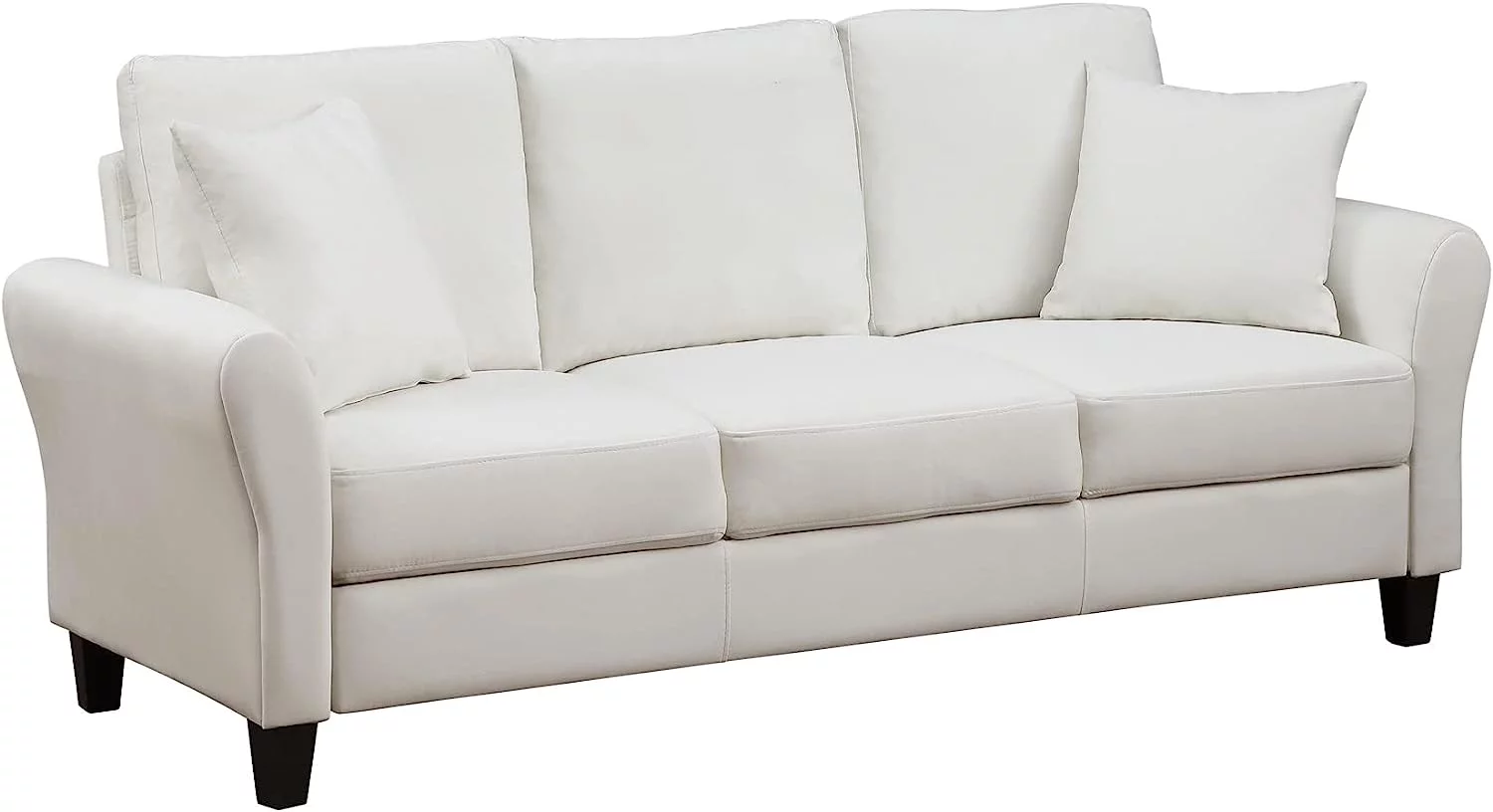 SZLIZCCC Cream Velvet Sofa Three Seater Couch??78 inches Long Sofas,Soft Sitting Sofa??Couches for Living Room, Apartment, Bedroom - Image 7