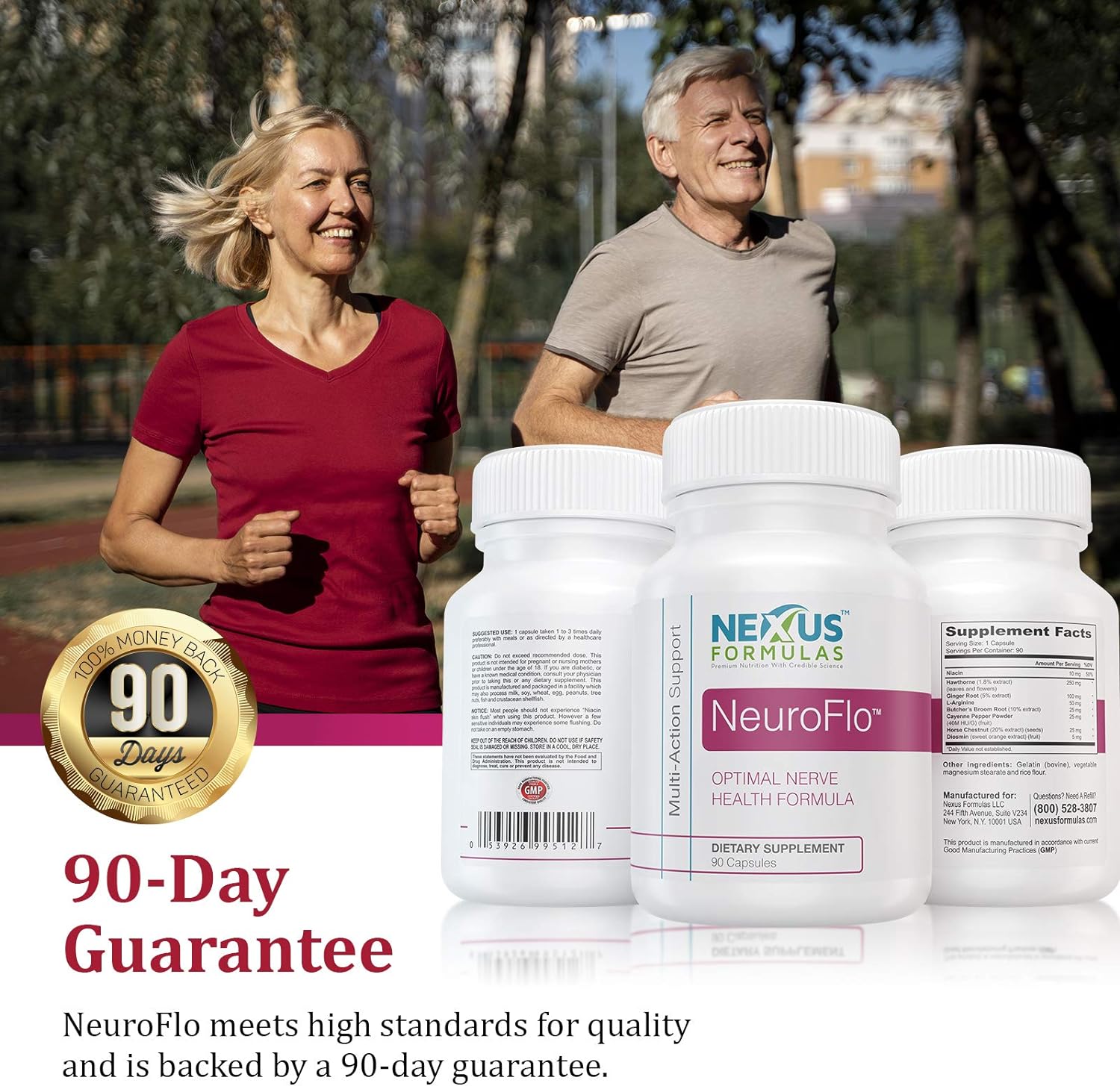 Nexus Formulas NeuroFlo Supplement – Circulation and Vein Support for Healthy Legs – Horse Chestnut Formula for Nerve Function, Numbness, Tingling - Image 8