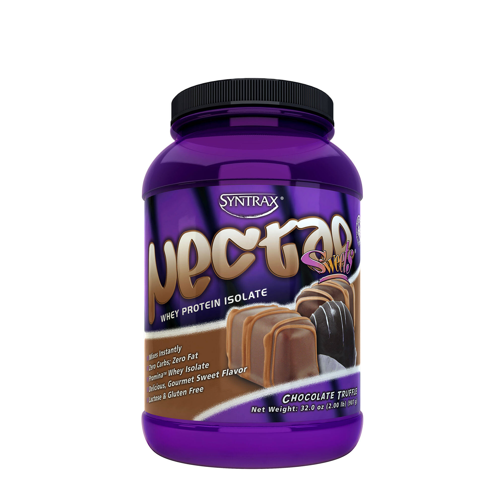 Syntrax Nectar Whey Protein Isolate Powder, Chocolate Truffle – 2 lbs canister