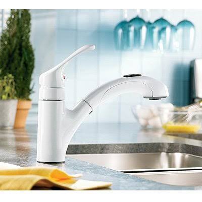 Moen CA87316W Renzo Single Handle Pullout Kitchen Faucet – Glacier - Image 5
