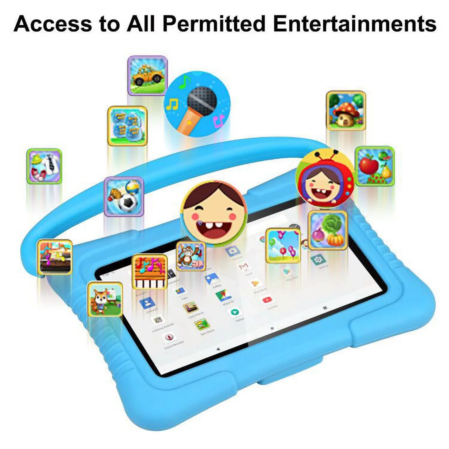 Kids Tablet, 7 Inch Android 10 Tablet for Kids, 2GB +32GB, Kid Mode Pre-Installed, WiFi Android Tablet, Kid-Proof Case - Image 2