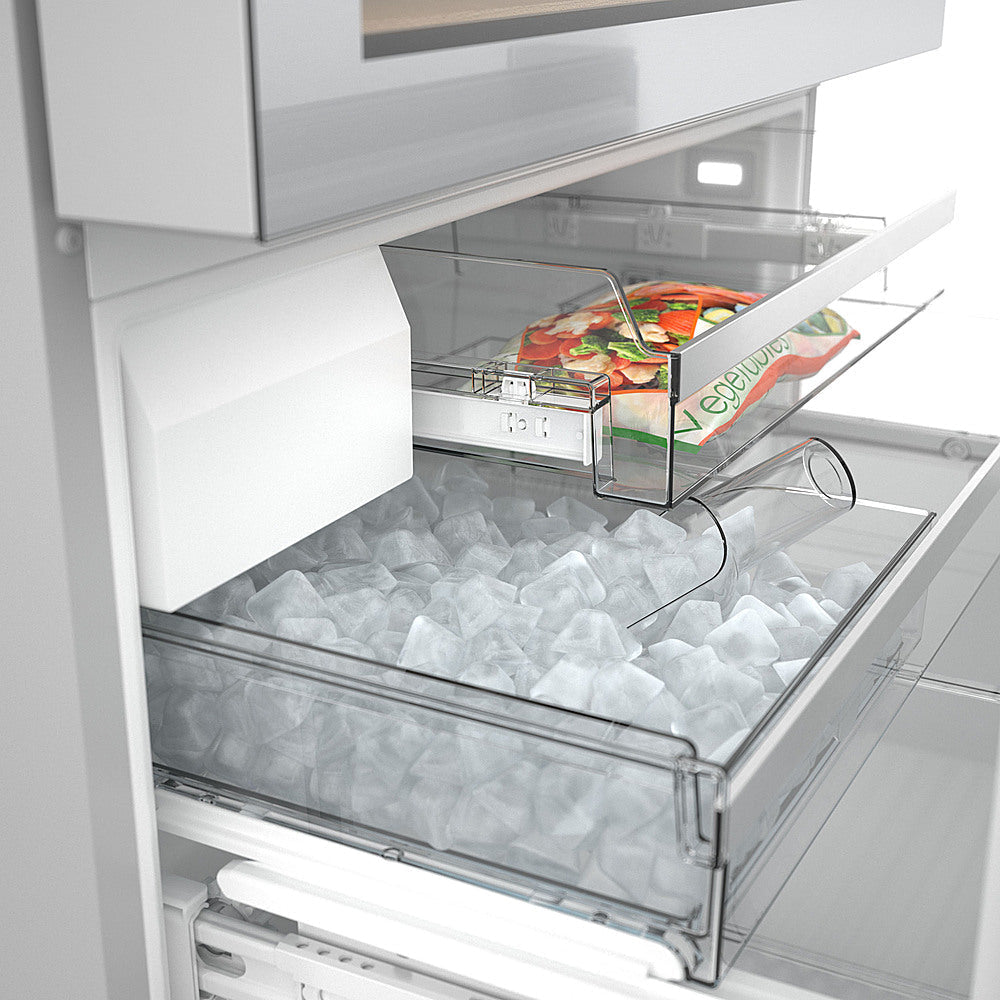 Bosch – 800 Series 20 Cu. Ft. 4-Door French Door Counter-Depth Smart Refrigerator with Beverage Cooler Drawer – Stainless steel - Image 8